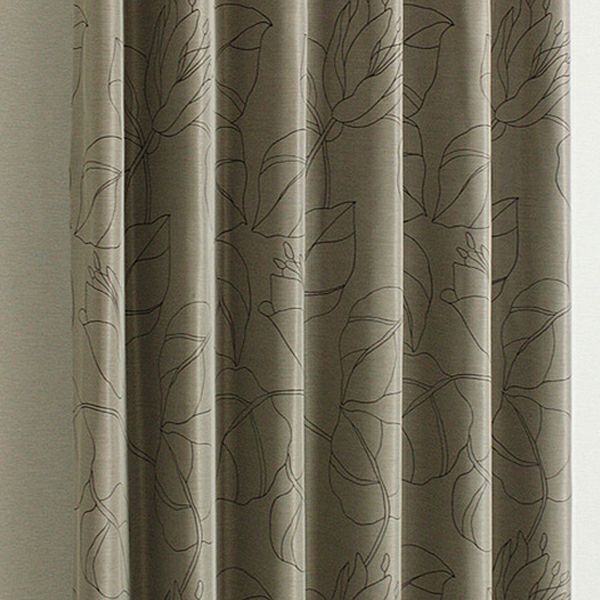 北欧デザインオーダーカーテンのAD1212（リリー）ブラウン