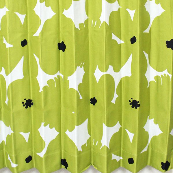 北欧デザインオーダーカーテンのAD1191（ミーナ）グリーン