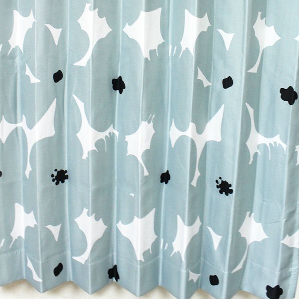 北欧デザインオーダーカーテンのAD1192（ミーナ）ブルー