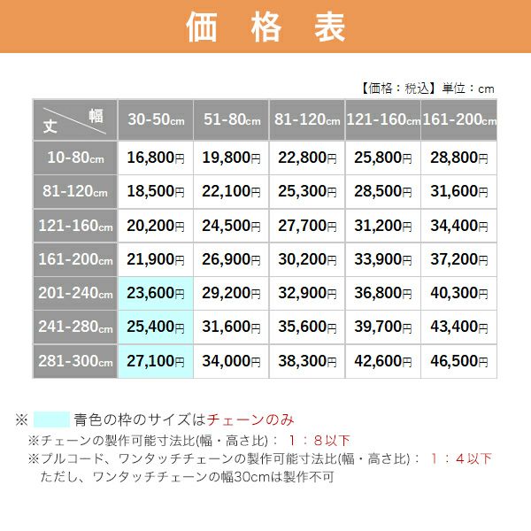 コルトシークル遮光タイプ TOSOロールスクリーンの価格表