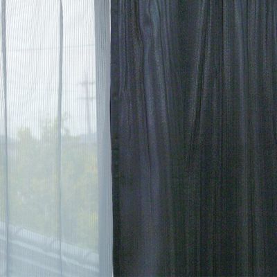 既製カーテン 4枚セット レース 無地 ストライプ ウォッシャブル 【ネイル】 幅100cmx丈200cm 4枚組のサムネイル画像