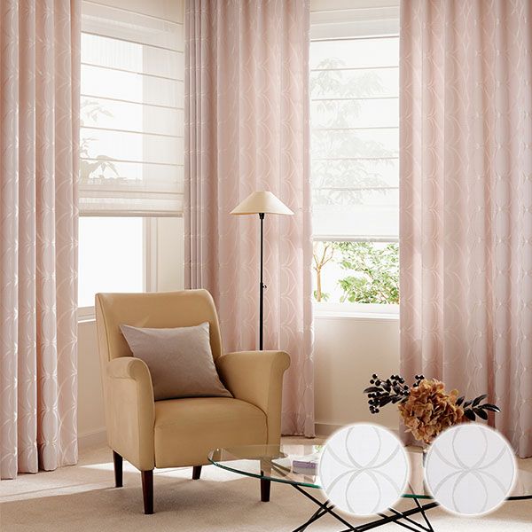 オーダーカーテン 「BE5917-5918」 曲線 ラメ 上品のサムネイル画像