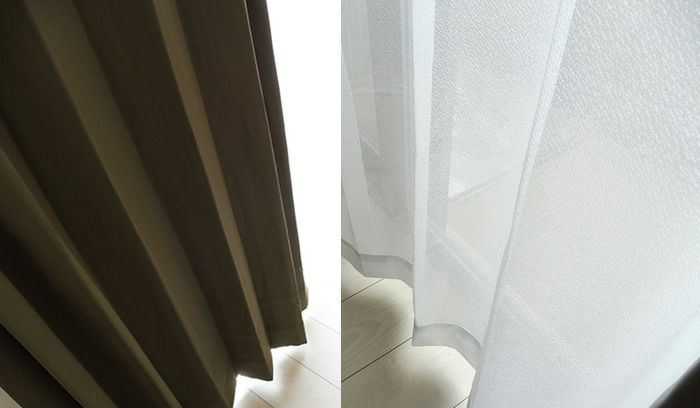 既製 カーテン レースセット　「ビビットBR」　遮光　幅100cmｘ丈190cm(4枚入り)のイメージ画像03