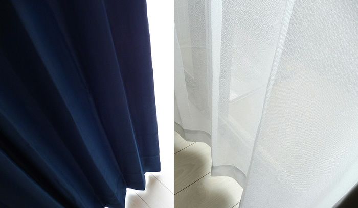 既製 カーテン レースセット　「ビビットNV」　遮光　幅100cmｘ丈210cm(4枚入り)のイメージ画像03