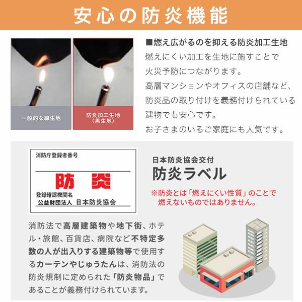 防炎遮光ロールスクリーンの防炎機能