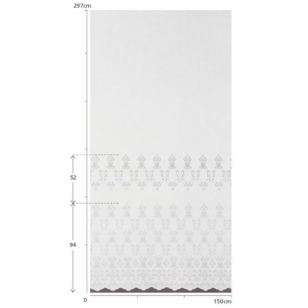 オーダーレース（絵羽柄）カーテン 「BE1664」のリピート