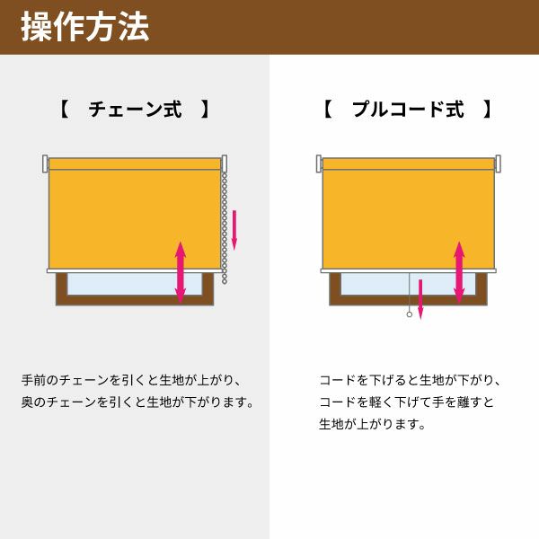 【期間限定SALE】防炎・遮光ロールスクリーンの操作方法