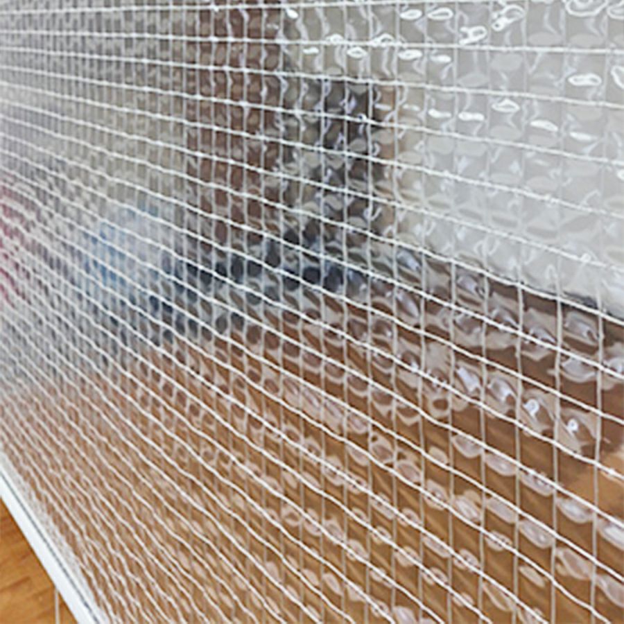 【期間限定SALE】糸入り・防炎ビニールロールスクリーンのアップ画像